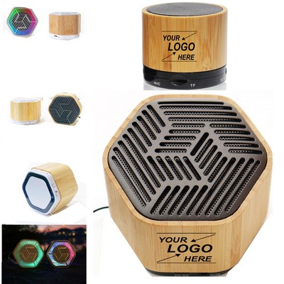 Mini Wooden Wireless Speaker Bamboo Home Audio