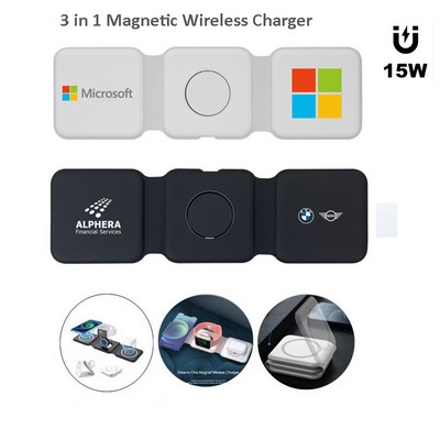 All In One 15W Foldable Magnetic Wireless Charger