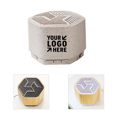 Hexagonal Bamboo & Wheat Straw Speaker